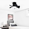 21" Low Noise Matte Black ABS Blade Remote Ceiling Fan with LED Light for Kitchen, Bedroom, Dining Room, Toilet, Patio (Matte Black) - 3 of 4