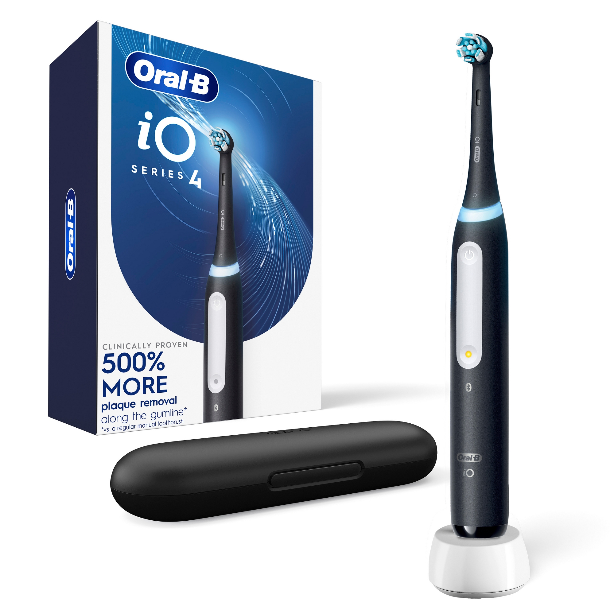 Oral-B iO4 Matte Black Electric Toothbrush - Black
