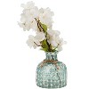Decorative Vase Glass Mosaic Design with Rustic Twine Accent Coastal Style for Home Office Living Room Decor - 6" Blue - 4 of 4