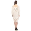 Women's Crocheted Fringed Trim Dress Cover Up - White Mark - 3 of 4