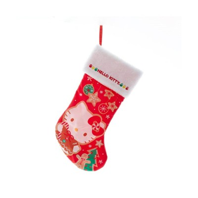 FIONECA Kurt Adler Polyester Hello Kitty Printed Christmas Stocking with Cuff, 19"