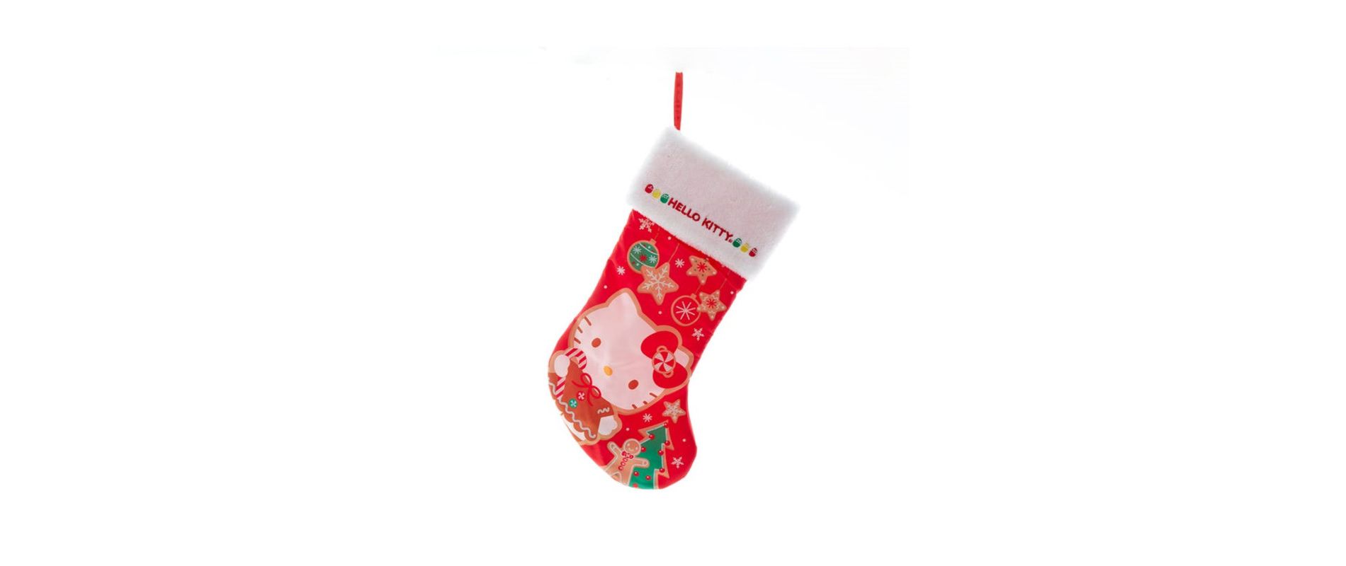 FIONECA Kurt Adler Polyester Hello Kitty Printed Christmas Stocking with Cuff, 19"