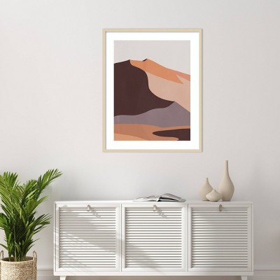 Desert Dunes II 33"x41" Light Maple Framed Abstract Print