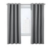 Thermaplus Ventura Blackout Grommet Curtain Panel Pair Frame Your Windows with Subtle Slub Textured Motif Each 78" x 84" Dark - 2 of 4