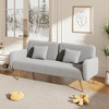 SKRAN Convertible Sleeper Sofa Bed,Upholstered Modern Sofa Couch,with Adjustable Backrest and 2 Throw Pillows for Living Room,Bedroom,Office - 4 of 4