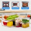 14 Pack Fridge Organizers, Refrigerator Organizer Bins with Lids, BPA Free Stackable Fruit Storage Containers for Fridge, Vegetables, Food and Drinks - 3 of 4