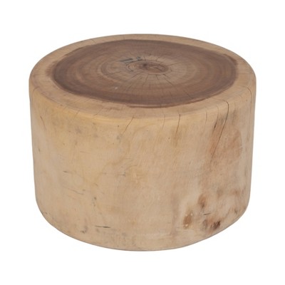 Natural Suar Wood Round Tree Stump Coffee Table 25"