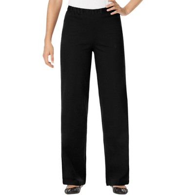 Woman Within Women's Plus Size Petite Wide-Leg Fineline Denim Jean