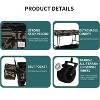 Outdoor Garden Park Wagon with Canopy and Pockets, Foldable Portable Utility Beach Trolley Cart with 7" Wheels for Camping Garden Sports - 4 of 4