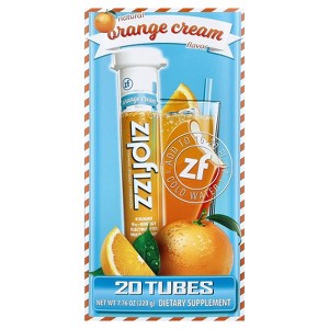 Zipfizz Energy Drink Mix, Orange Cream, 20 Tubes, 0.39 oz (11 g