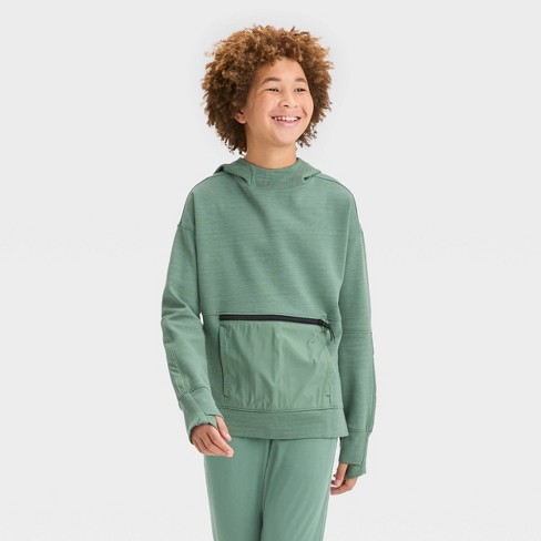 Boys' Premium Fleece hoodie - All In Motion™ North Green Xs : Target