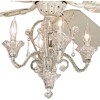 52" Casa Vieja Vintage Chic Ceiling Fan with Light LED Crystal Chandelier Rubbed White Living Room Kitchen Bedroom - 3 of 4