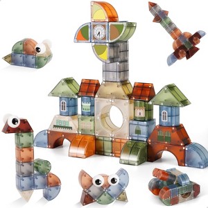 iPlay, iLearn Kids Magnetic Blocks, 62 PCS Magnet Stacking Block Building Toy - 1 of 3
