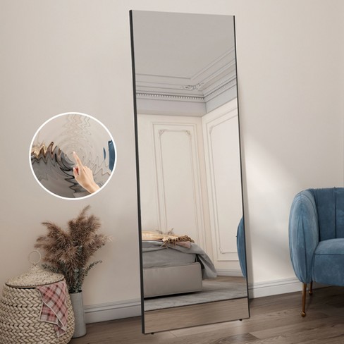 Unbreakable Full Length Mirror Wall Mounted Cheap,Extra Thick 0.14,48x12  4Pcs 12x12,Made of Shatterproof Plexiglass Acrylic,Long Mirrors for