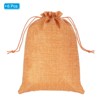 Unique Bargains Cotton Linen Bank Coin Change Bag with Drawstring 6 Pcs - 3 of 4