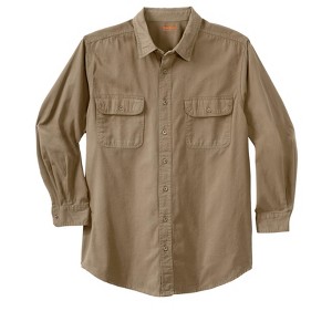 Boulder Creek by KingSize Men's Big & Tall Long Sleeve Denim And Twill Shirt - 1 of 4