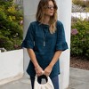 Amaryllis Women's Button Back Ruffle Sleeve Knit Top with Lace Trim Elegant Detailing Comfortable Fit - 4 of 4