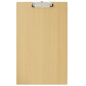 Juvale Extra Large 11x17 Clipboard with Low-Profile Clip, Wooden Vertical Clip Board - 1 of 4