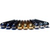 WE Games Premium Easy Grip Cribbage Pegs with a Tapered Design & Velvet Pouch - Set of 9 (3 Brass, 3 Chrome, 3 Black) - 4 of 4