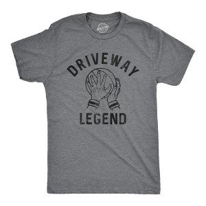 Mens Driveway Legend T Shirt Funny Pickup Basketball Player Hoops Lover Tee For Guys - Crazy Dog Men's T Shirt - 1 of 4