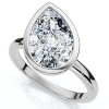Pompeii3 Certified 2Ct Pear Solitaire Diamond Engagement Ring 14k Gold or Pt Lab Created - 3 of 4