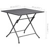 vidaXL Outdoor Dining Table Garden Patio Folding Table with Mesh Design Steel - 4 of 4