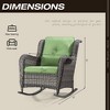 UPTIOT Patio Wicker Rocking Chair with Cushions - 3 of 4