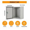 COZONY NEMA 4X Electrical Junction Box, IP66 Weatherproof Steel Enclosure, Outdoor/Indoor, Hinged, Lockable, w/ Mounting Plate, UL Listed - 3 of 4