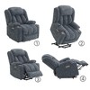Power Motion Recliner with Lift, Heating, Massage & USB Charging, 2 Cup Holders - 3 of 4