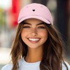 Dalix Heart Embroidered Cotton Summer Outdoor Baseball Cap Dad Hat Womens - 3 of 4