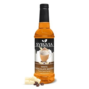 Syruvia White Chocolate Mocha Syrup - 25.4 fl oz. Premium Flavoring Syrup For Coffee - 1 of 4