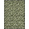 Olive Green Artichoke Green And Ivory Floral Washable Indoor Outdoor Area Rug - 4 of 4