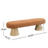 Kumasinova Modern Farmhouse Storage Bench – No Assembly, Upholstered Bedroom End of Bed Entryway Bench, Boucle Foot Stool, Ottoman Bench - 2 of 4
