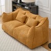 Oversized 2-Person Chenille Beanbag Chair sofa with High-Resilience Foam Core, Soft Lounge Recliner for Gaming, Reading & TV - 4 of 4