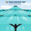 3 Tiers Patio Market Umbrella 8 Ribs, 9FT 3 Tiers Heavy Duty Outdoor Umbrella with Ventilation and Hand Crank - 4 of 4