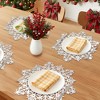 REGALWOVEN Set of 6 Snowflake Shape Placemats, Kitchen Table Mat, Seasonal Holiday Christmas Place Mats for Party Dining Table - 2 of 4