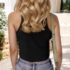 Amaryllis Women's Sleeveless High-Neck Ribbed Crop Top Fitted Slim Silhouette - 4 of 4