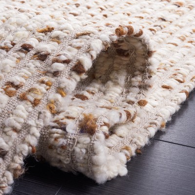 Ivory Flat Woven Handmade Wool 8' x 10' Area Rug