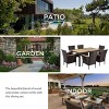 Coolbibila-7-Piece Dining Set For Outdoor, Pe Rattan Wicker Patio Furniture Set, Stackable Armrest Chairs With Cushions - 3 of 4