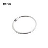 Unique Bargains Office Metal Loose Leaf Rings Book Binders Keyring 10 Pcs 1.8" Dia - 2 of 4