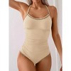 Eomenie Women's One Piece Swimsuit Tummy Control Slimming Bathing Suit Ruched Swimwear Tie Back Shell Stitch Swim Suit - 2 of 3