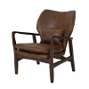 Haddie Mid Century Modern Microfiber Club Chair Brown - Christopher Knight Home: Upholstered, Comfortable Seat, Includes Pillow - 2 of 4