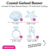 Big Dot of Happiness Last Toast on the Coast Banner, Beach Bridal or Bachelorette Party Decor, 30 Feet of Cord, 15 Double-Sided Beach Pieces - 4 of 4