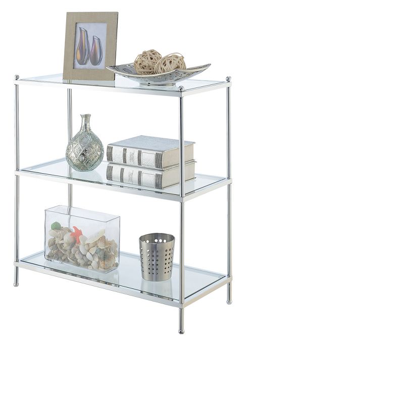 30.25&#34; Royal Crest 3 Tier Bookcase Chrome  - Breighton Home, 3 of 9