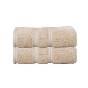 Home Weavers Elegance Essentials 550GSM 100% Cotton Zero Twist Super Absorbent Bath Towel Set - 1 of 4