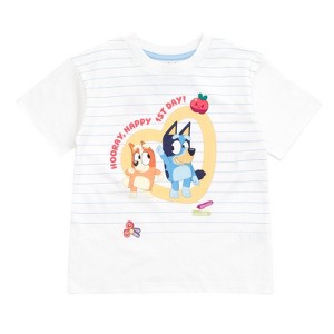 Bluey July 4th Halloween Christmas Birthday School Heart T-Shirt Little Kid to Big Kid - 1 of 4
