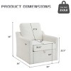 360° Swivel Accent Chair,Modern Swivel Arm Chair with USB Type-C Charging for Living Room,Chenille Swivel Chair with Storage Space-Cuddlewood - 4 of 4