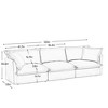 NicBex Couches for Living Room 3 Seater Deep Seat Comfy Sofa Couch Modern Fabric Upholstered Slipcovered Sofa Couch, Cream - 4 of 4