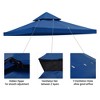 Yescom 10x10Ft UV30+ Gazebo Replacement Top for 2 Tier Outdoor Canopy Cover Patio Backyard Party Deck Event Navy Blue - 3 of 4