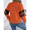 Halloween Women's Star Pattern Crew Neck Drop Shoulder Casual Sweater Pullover Knitwear - 4 of 4
